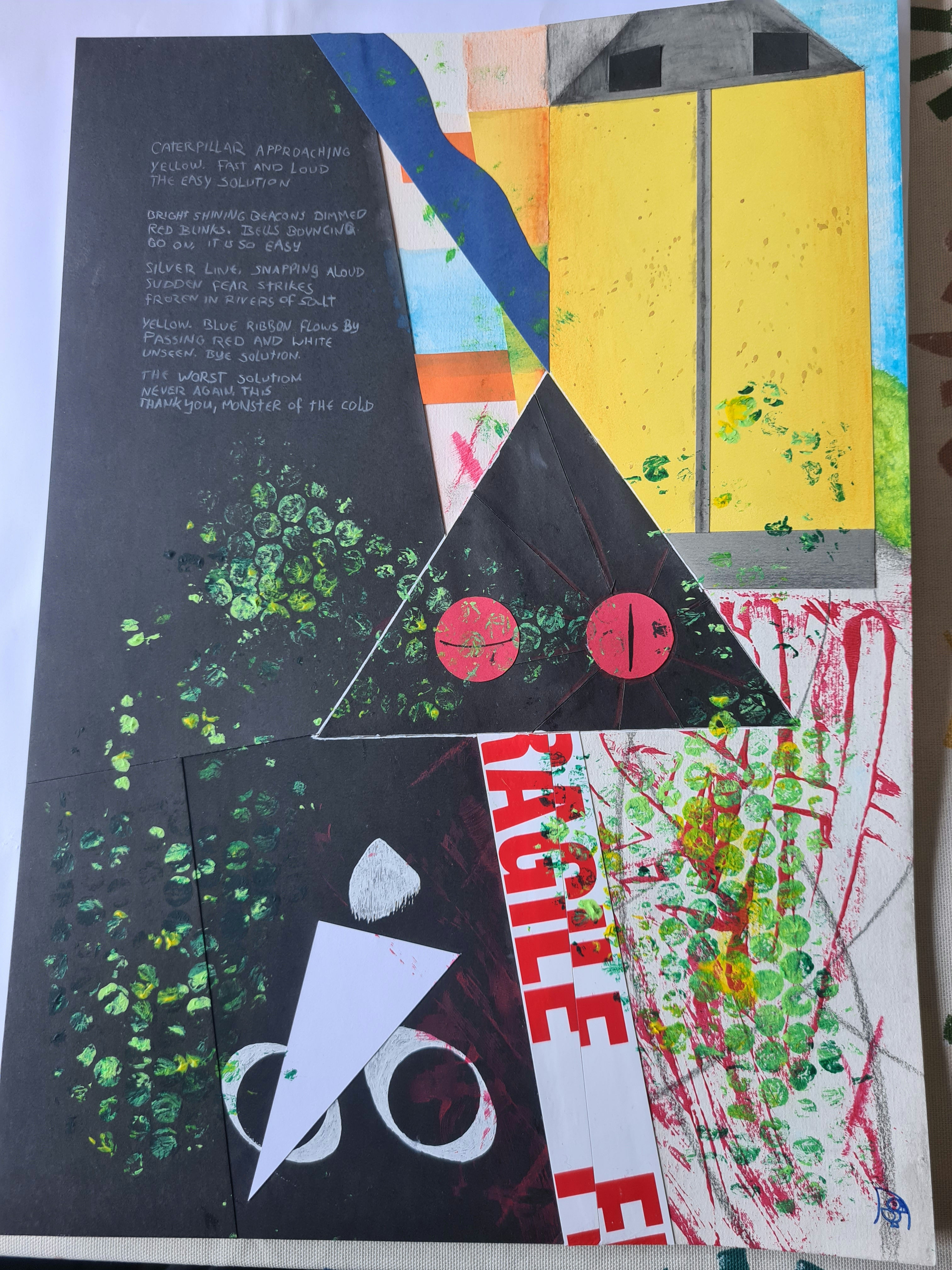 A mixed media project representing a more difficult time in my life