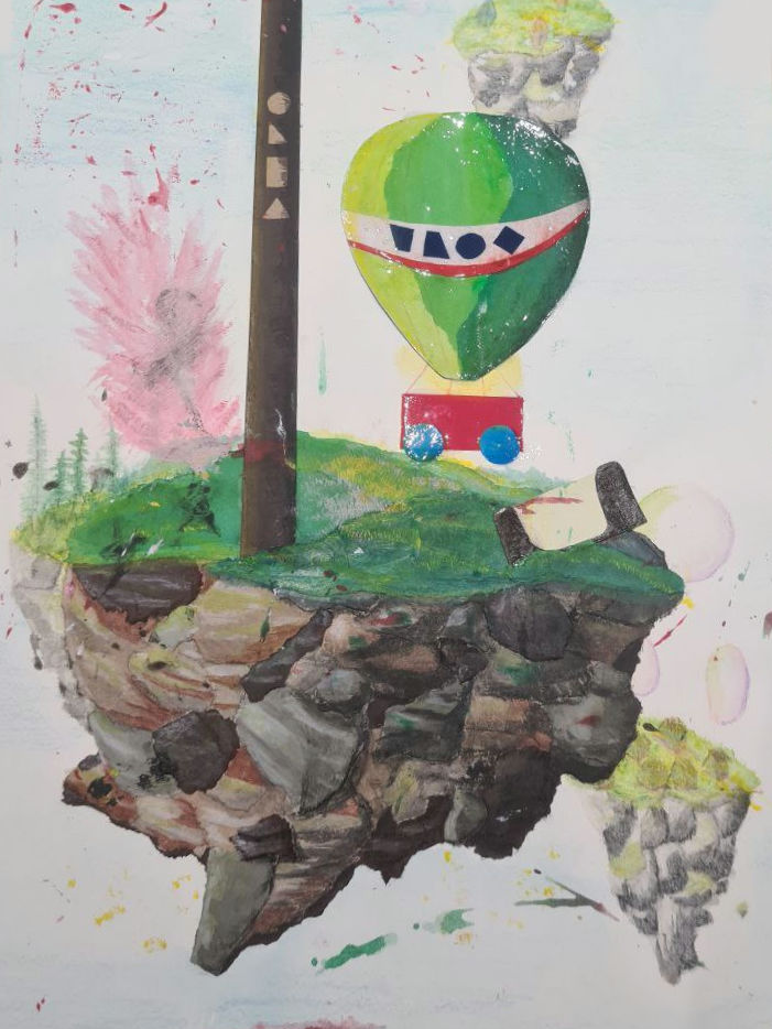 A mixed media project representing my nan, 